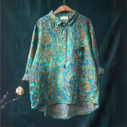 Lila - Chemisier à Imprimé Floral Romantique